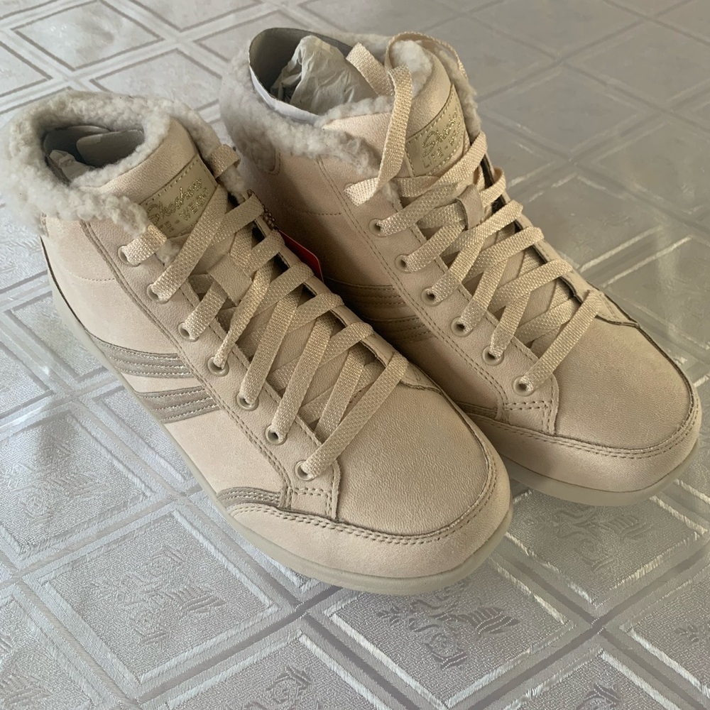 Skechers Women's Cream High-Top Sneakers